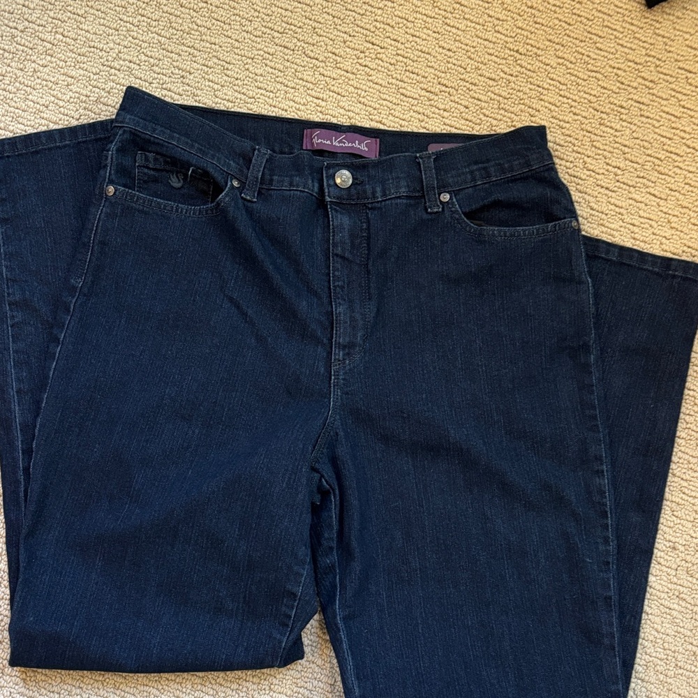 Gloria Vanderbilt Dark Blue Women Jeans size 14